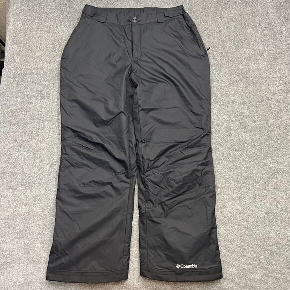 Columbia Men's Ski Snow Pants XL Black Omni-Tech Waterproof Breathable 34x30